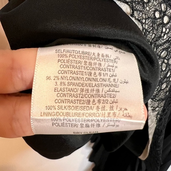 BCBGMAXAZRIA Runway One Shoulder Pleated Overlay Mini Dress. Size 8 - Picture 10 of 10